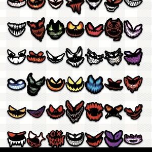 Colorful Monster Face Stickers